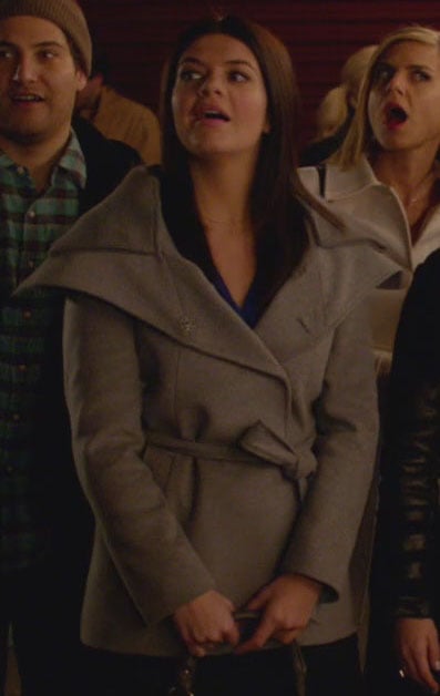 Penny’s grey coat on Happy Endings