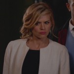 Jane’s white open jacket on Happy Endings