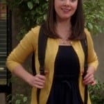 Annie’s navy dress and yellow cardigan on Community