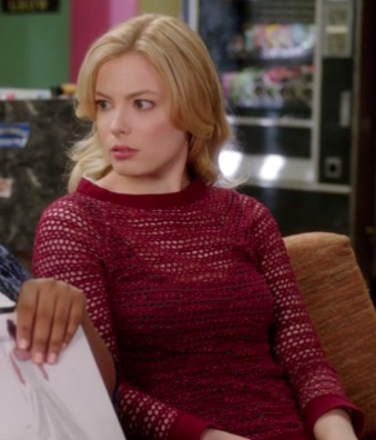 Britta’s red crochet top on Community