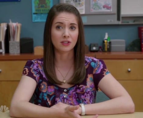 Annie’s purple floral top on Community