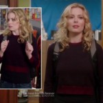 Britta’s burgundy and red longsleeve sweater on Community