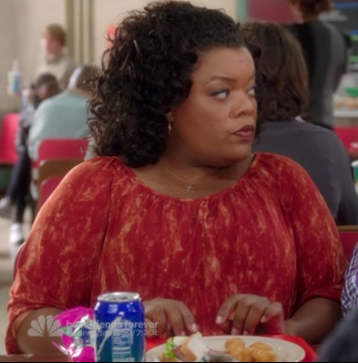 Shirley’s orange and red blouse on Community