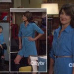 Robin’s sky blue shirt dress on How I Met Your Mother