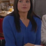 Penny’s cobalt blue blouse on Happy Endings