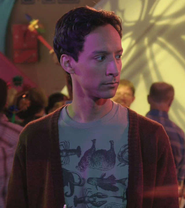 Abed’s grey animal shirt on Community