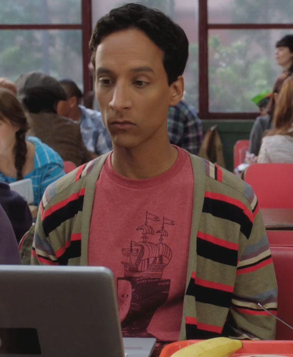 Abed’s red ship shirt on Community