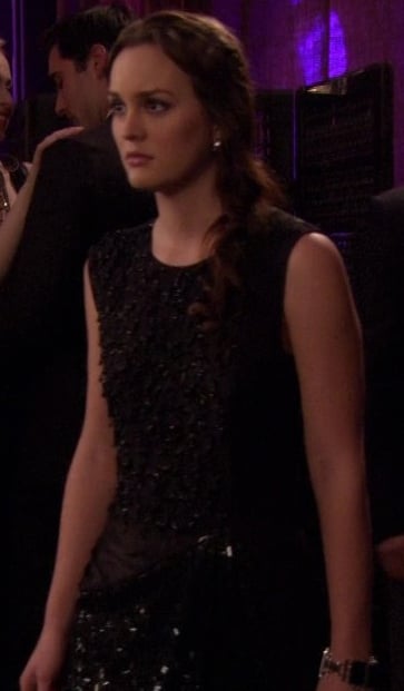 Blair’s black beaded dress on Gossip Girl