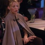 Serena’s beige toggle cape on Gossip Girl