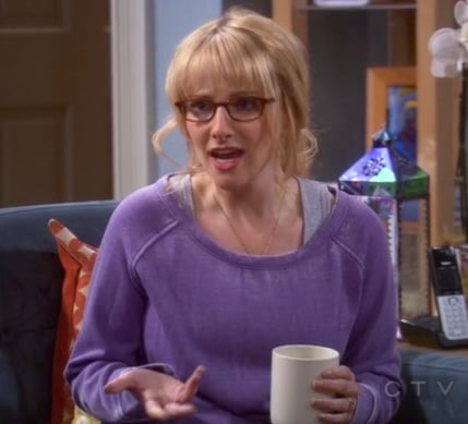 Bernadette’s purple sweater on The Big Bang Theory