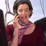 Robin’s red and navy striped top on How I Met Your Mother