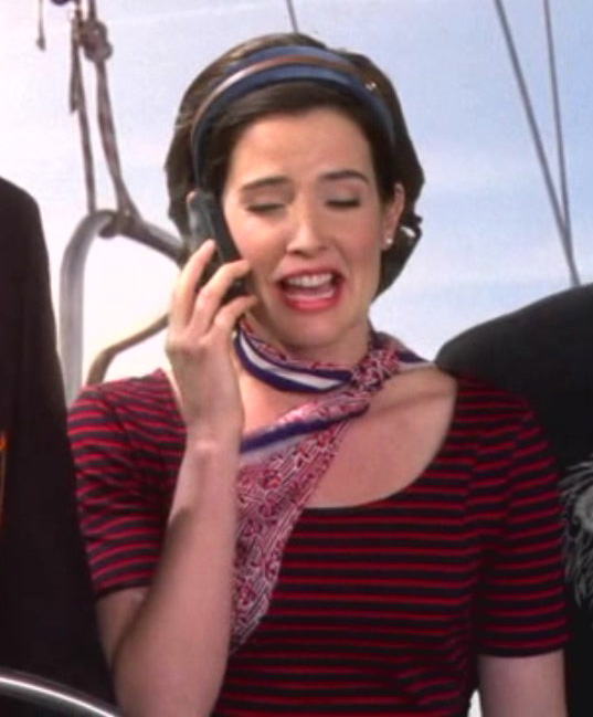 Robin’s red and navy striped top on How I Met Your Mother