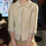 Lemon’s cream beaded jacket with glittery clutch on Hart of Dixie