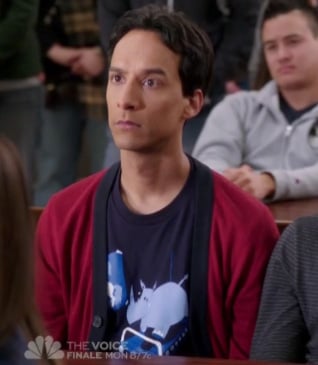 Abed’s blue rhino shirt on Community