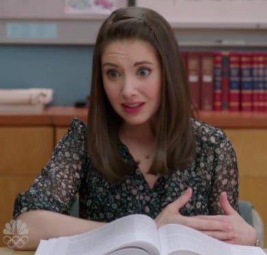Annie’s sheer floral top on Community