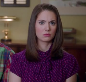 Annie’s purple/magenta pussybow blouse on Community