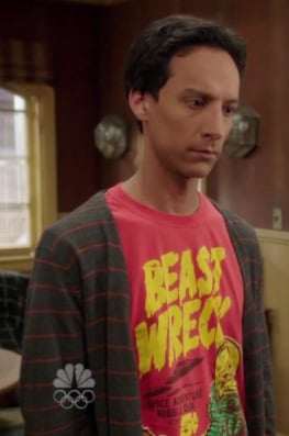 Abed’s Beast Wreck shirt on Community