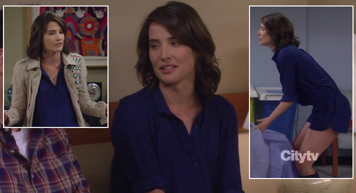 Robin’s blue playsuit/romper on How I Met Your Mother