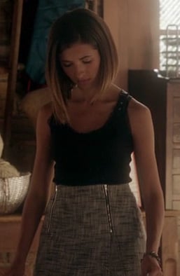 India’s zip skirt with buckle strap tank top on Jane by Design