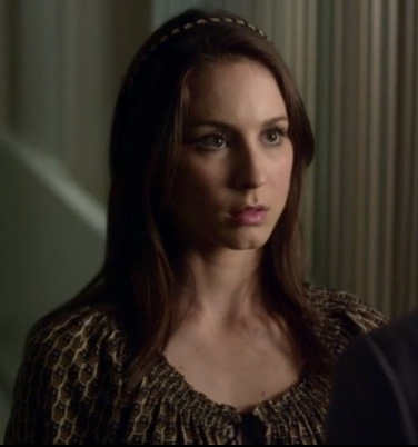 Spencer’s gold owl print top on Pretty Little Liars