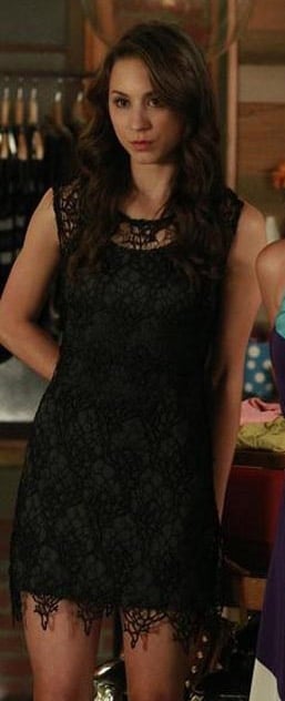 Spencer’s black lace/crochet dress on Pretty Little Liars