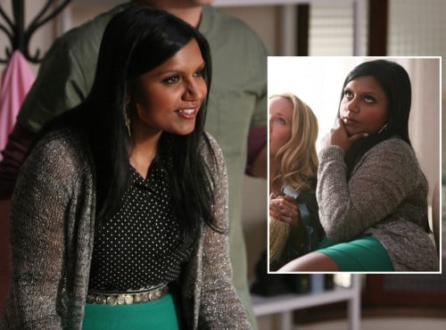 Mindy Kaling's teal green skirt on Mindy Project