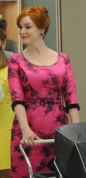 Joanie's pink dress on Mad Men