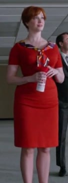 Joan’s red dress on Mad Men