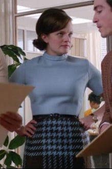 Peggy’s blue houndstooth skirt on Mad Men