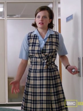 Peggy’s plaid wrap dress on Mad Men