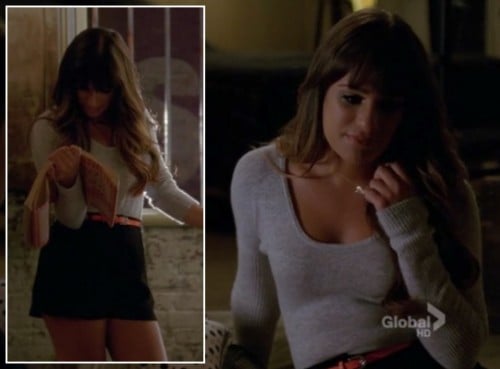 Rachel Berry's black tailored shorts on Glee