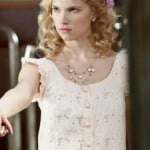 Magnolia’s peach eyelet dress with ruffles on Hart of Dixie