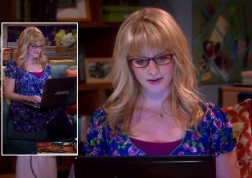 Bernadette's blue floral dress on the big bang theory