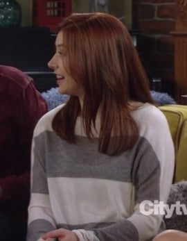 Lily’s grey and white striped sweater on How I Met Your Mother