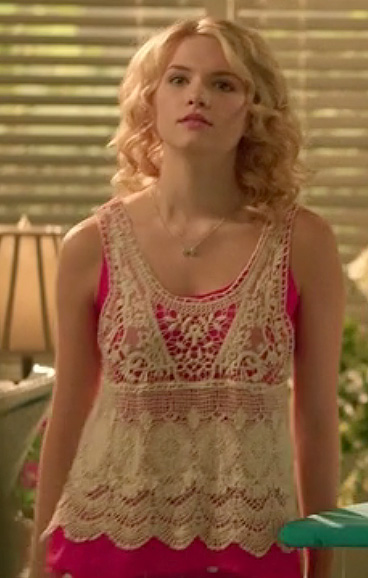 Magnolia’s crochet top over pink on Hart of Dixie