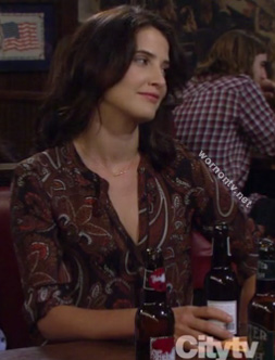 Robin’s brown paisley blouse on How I Met Your Mother