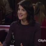 Robin’s red longsleeve check print blouse on How I Met Your Mother