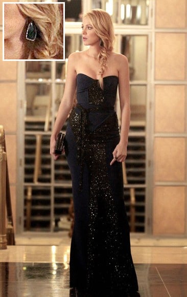 Serena’s sequin bustier gown on Gossip Girl season 6