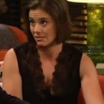 Victoria’s black lace top on How I Met Your Mother