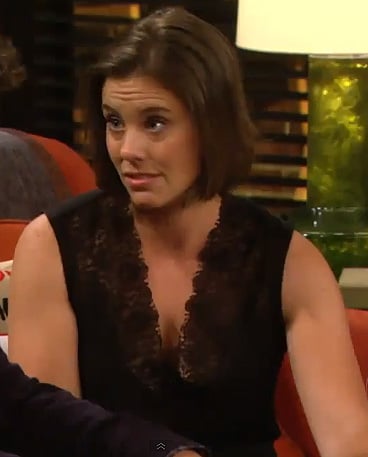 Victoria’s black lace top on How I Met Your Mother