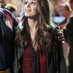 Zoe Hart’s red and black top with jacket on Hart of Dixie halloween ep