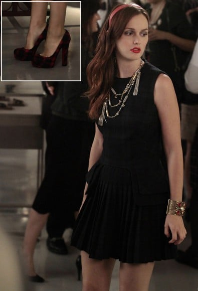 Leighton Meester's check dress on Gossip Girl season 6