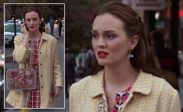 Blair Waldorf's yellow embellished coat on Gossip Girl season 6