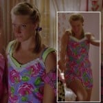 Brittany’s purple floral pajama romper on Glee