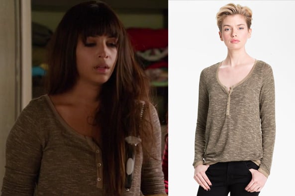 Cece’s beige henley sweater on New Girl