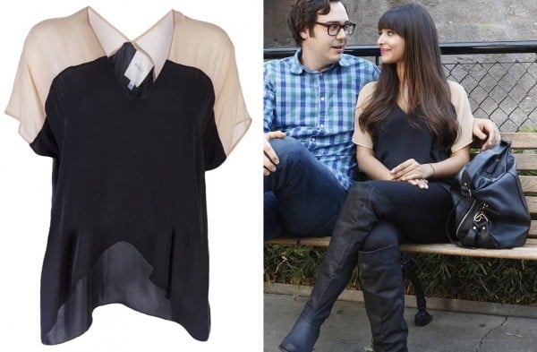 Cece's black and cream shirt on New Girl