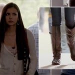 Elena’s flat brown boots on the Vampire Diaries