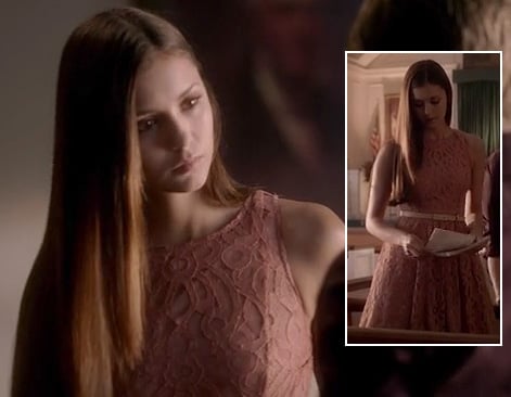 Elena’s pink lace dress on The Vampire Diaries