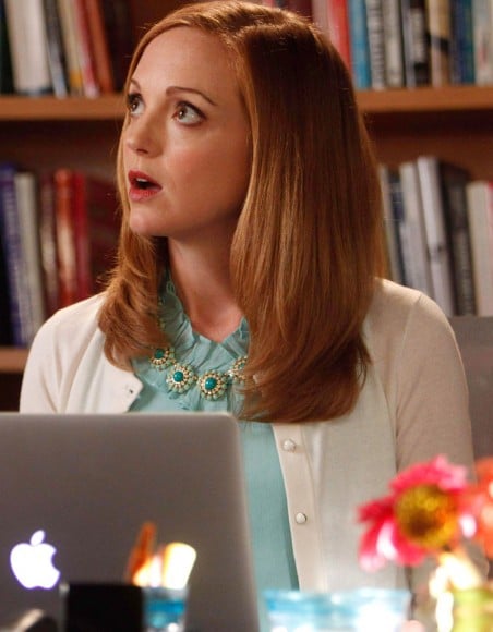 Emma Pillsbury's green and gold flower necklace on Glee