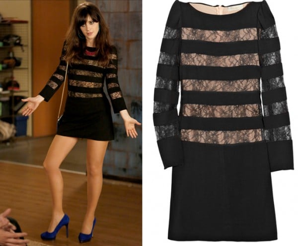 Jess Day's black model dress on New Girl